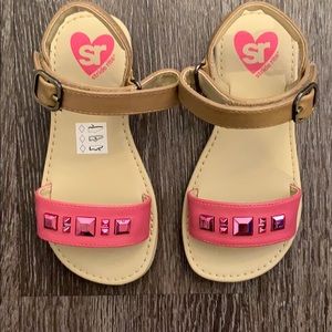 Stride Rite - Linnea Tan/Pink Sandal 9